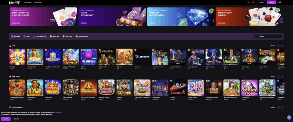 Explore the Excitement of Casiny Casino No Deposit Bonus